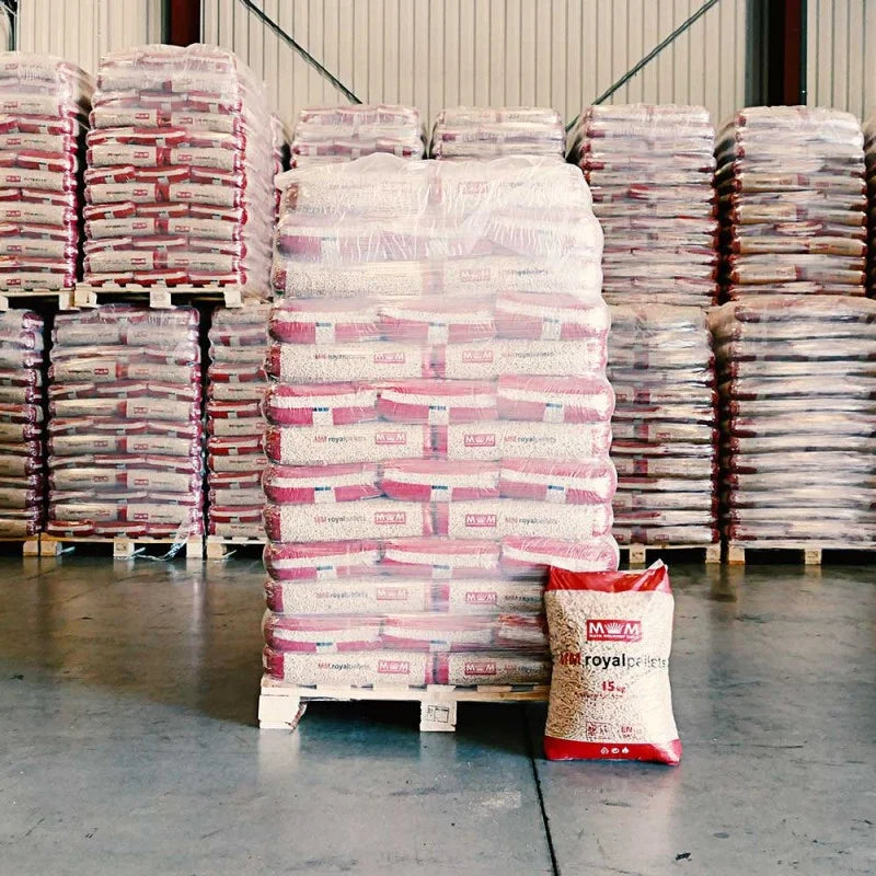 Palette de granulés MM ROYAL – 78 sacs en plastique