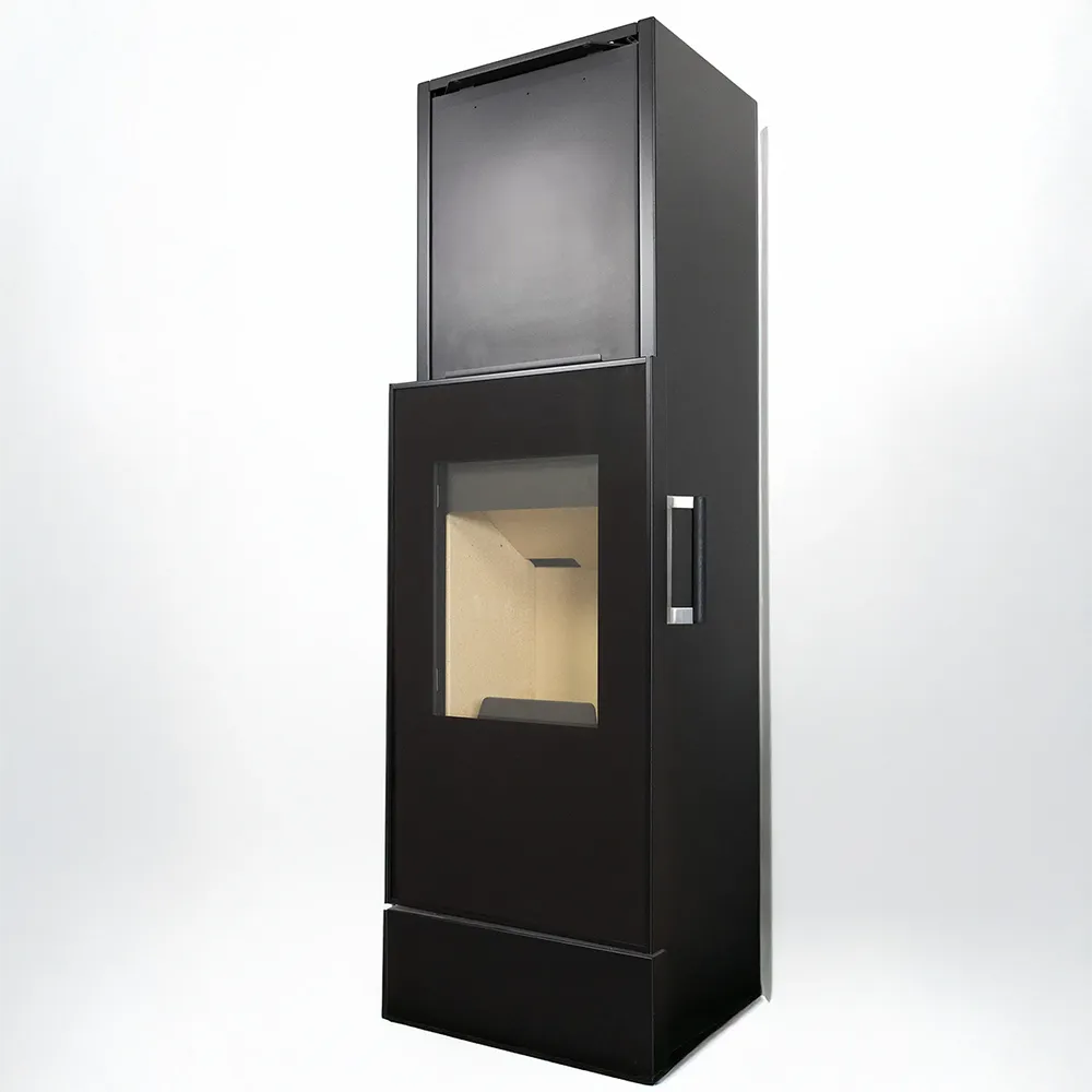 Poêle à bois noir RIKA Impera à boîtier en acier